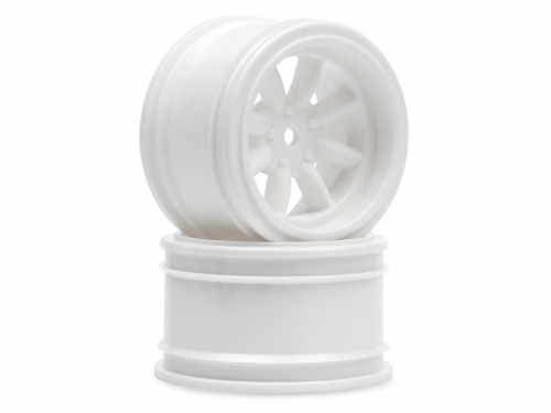 Vintage 8 Spoke Wheel 31mm White 6mm Offset