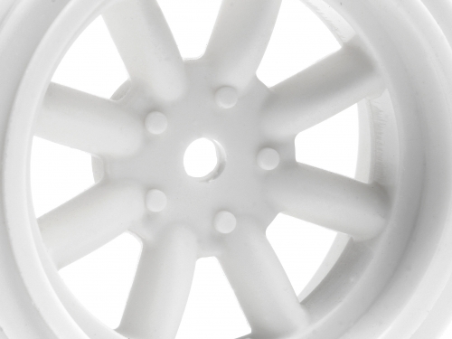Vintage 8 Spoke Wheel 31mm White 6mm Offset