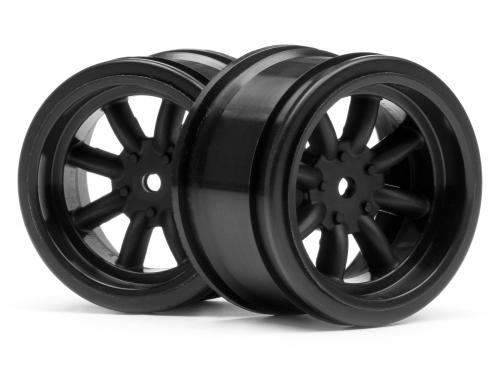 Vintage 8 Spoke Wheel 31mm Black 6mm Offset