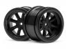 Vintage 8 Spoke Wheel 31mm Black 6mm Offset