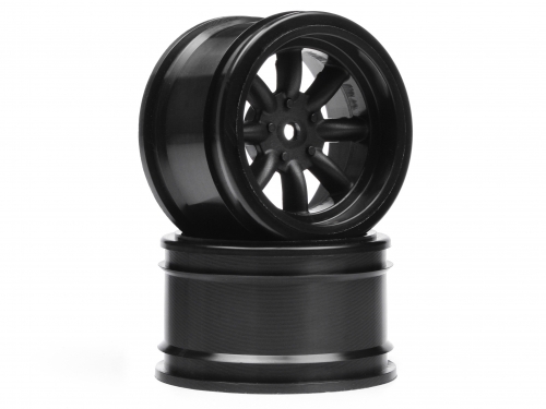 Vintage 8 Spoke Wheel 31mm Black 6mm Offset