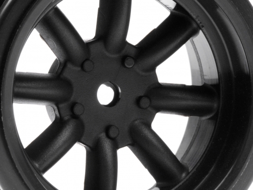 Vintage 8 Spoke Wheel 31mm Black 6mm Offset