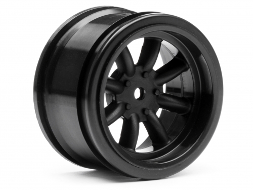 Vintage 8 Spoke Wheel 31mm Black 6mm Offset
