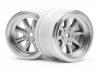 Vintage 8 Spoke Wheel 31mm Matt Chrome 6mm Offset