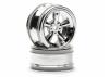 Vintage 5 Spoke Wheel 26mm Shiny Chr for 26mm Vint. Tyres