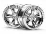 Vint 5 Spoke Whl 31mm/6mm Oset Shiny Chr for 31mm Vint. Tyres