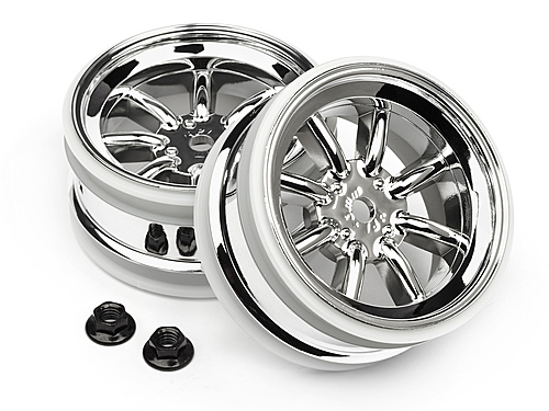 HPI Mx60 8 Spoke Wheel Chrome (3mm Offset/2Pcs)