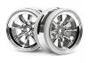 HPI Mx60 8 Spoke Wheel Chrome (3mm Offset/2Pcs)
