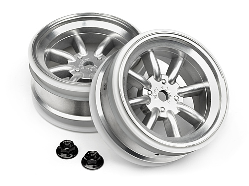 HPI Mx60 8 Spoke Wheel Matte Chrome (3mm Offset)