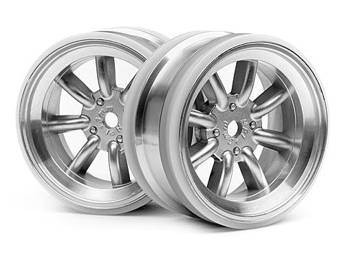 HPI Mx60 8 Spoke Wheel Matte Chrome (3mm Offset)
