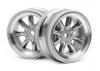 HPI Mx60 8 Spoke Wheel Matte Chrome (3mm Offset)