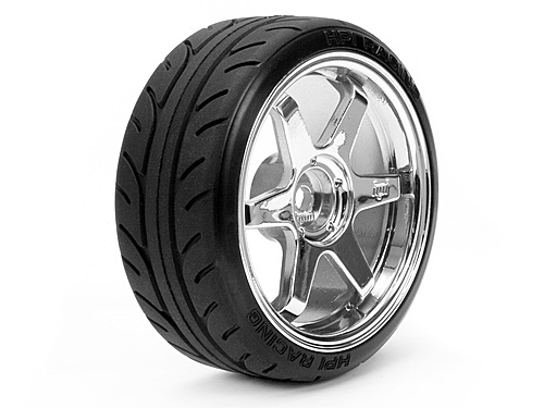 Super Drift Tyre(A Type) On TE37 Chrome Wheel