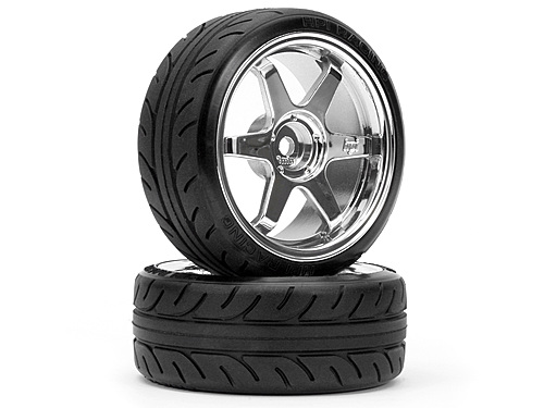 Super Drift Tyre(A Type) On TE37 Chrome Wheel