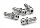 Ball 4.3x11.5mm 4-40 Hex Socket In Silver (4Pcs)