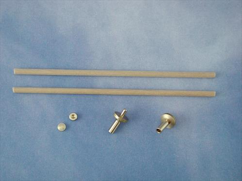 Angled Flagstaff Complete (Brass And Wood)(2)
