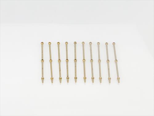 2 Hole Stanchion - Brass 40mm (10)