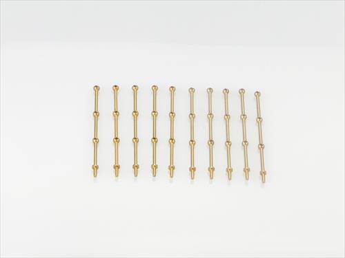 3 Hole Stanchion - Brass 40mm (10)