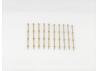 3 Hole Stanchion - Brass 40mm (10)