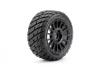 Jetko Extreme Rockform 1:8 Buggy Belted Tyres on Black Wheels 17mm Hex (2)