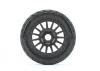 Jetko Extreme Rockform 1:8 Buggy Belted Tyres on Black Wheels 17mm Hex (2)