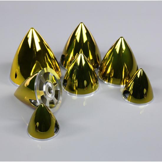 J Perkins JPDAC02076 JP 89mm Chrome Yellow Spinner (with Aluminium