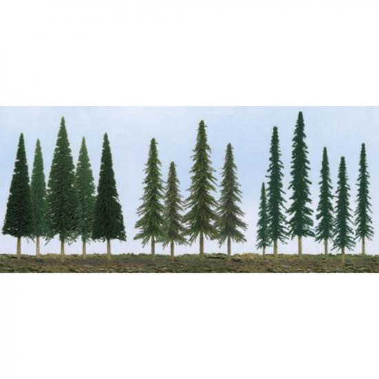JTT 92117 Pine Conifer Spruce, 2.5 to 6, N to HO-Scale, (45 per pack)