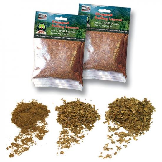 JTT Chopped Dried leaves, Fine, Med, Coarse - 9 cubic in. (147.48 cubic cm) per pack