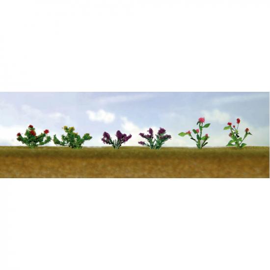 JTT 95558 Assorted Flower Plants 1, O-Scale, (10 per pack)