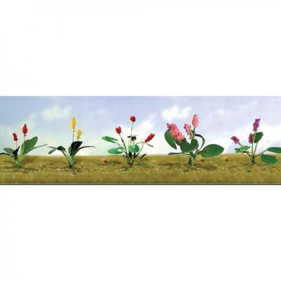 JTT 95561 Assorted Flower Plants 3, HO-Scale, (12 per pack)