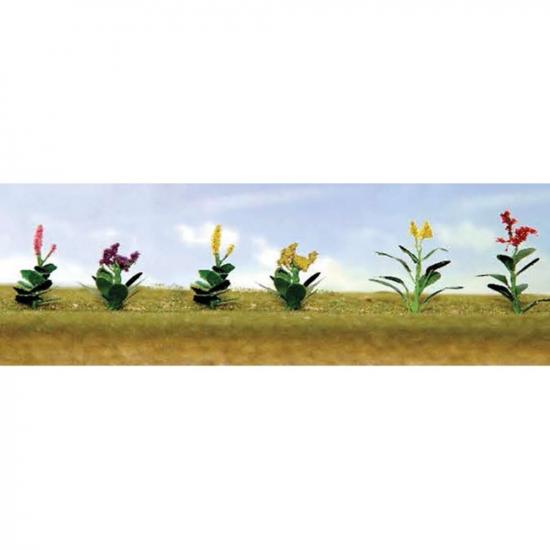JTT 95563 Assorted Flower Plants 4, HO-Scale, (12 per pack)