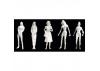 JTT 97108 Female Figures, 1:8 (1:100), White, (10 per pack)