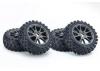 Kyosho Kc Tyres On Neo 3.0 Wheels Gun Metal (4) *unpackaged*