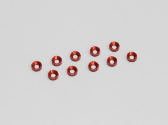 Kyosho 3mm Flat Head Washer Red (10)