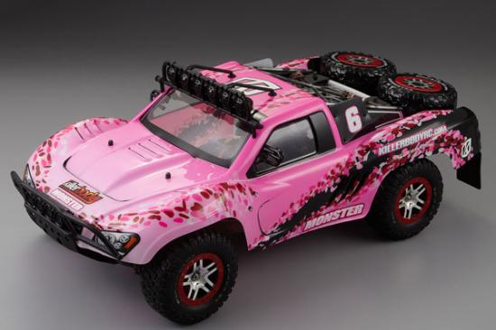 Killer Body SC Truck Finished Body Lady Flower Pattern