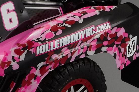 Killer Body SC Truck Finished Body Lady Flower Pattern