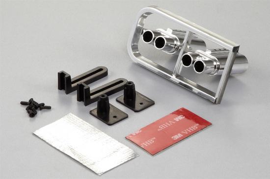 Killer Body Chrome Double Exhaust Pipe W/O LED