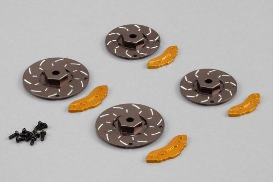 Killer Body Caliper Brake Disc Grey/Gold 4Pc (CNC Aluminum)