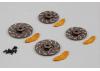 Killer Body Caliper Brake Disc Grey/Gold 4Pc (CNC Aluminum)