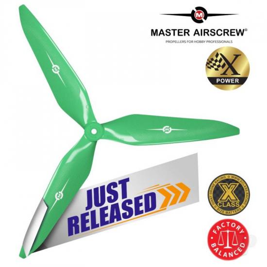 Master Airscrew 3X Power - 13x12 Propeller (CW) Rev./Pusher Green