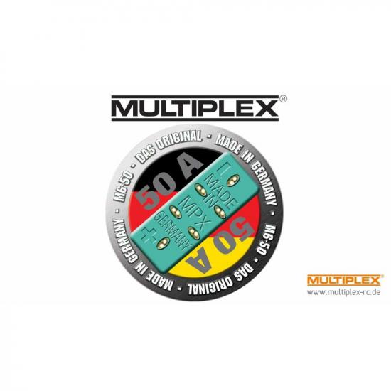 Multiplex MPX M6-50 High-current Plug, Female (100 pcs)