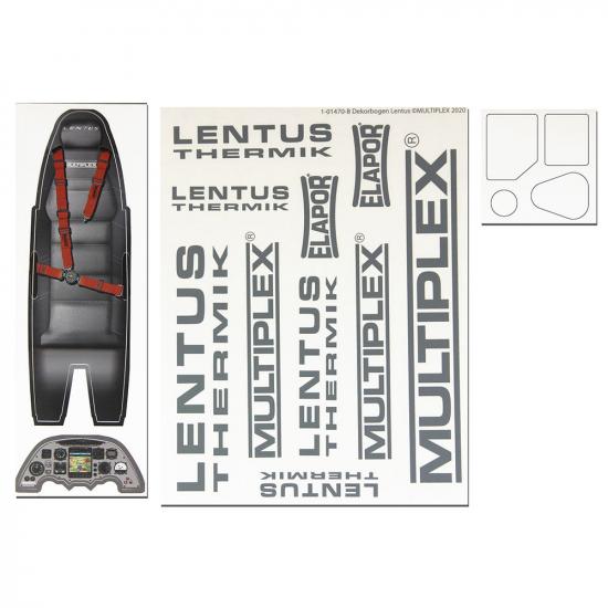 Multiplex Decals for Cockpit (Seat  Instruments) (for LENTUS)