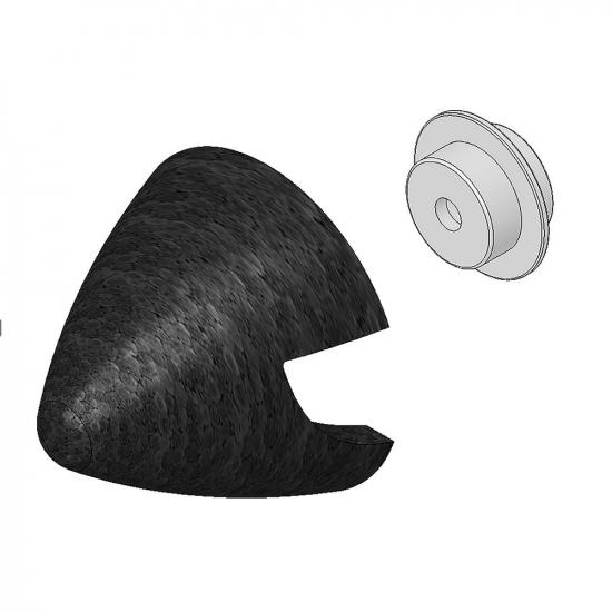 Multiplex MPX Spinner Elapor Black 62mm Incl. Support