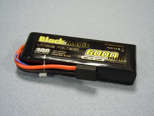 Black Magic 6000mAh 7.4V 30C LiPo - Traxxas Connector