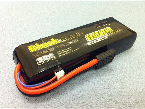 Black Magic 6000mAh 7.4V 30C LiPo - Traxxas Connector
