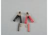 Croc Clips w/4mm Gold conn. (2)
