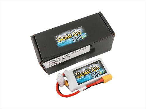 Gens Ace Soaring Series LiPo - 2S 7.4V 1300mAh 30C Soaring - XT60
