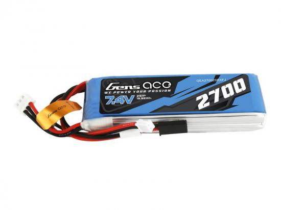 Gens Ace Receiver LiPo - 2S 7.4V 2700mAh Rx with Futaba Connector