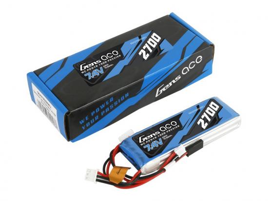 Gens Ace Receiver LiPo - 2S 7.4V 2700mAh Rx with Futaba Connector