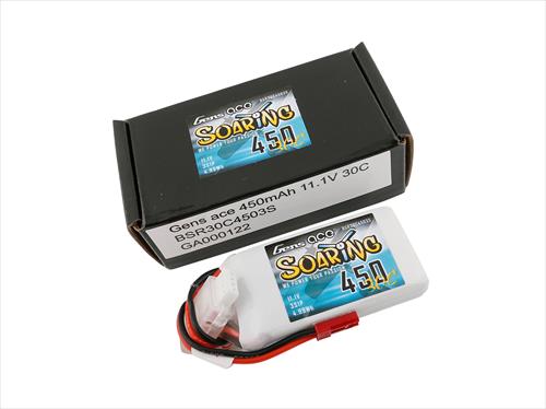 Gens Ace Soaring LiPo 3S 11.1V 450mAh 30C with BEC