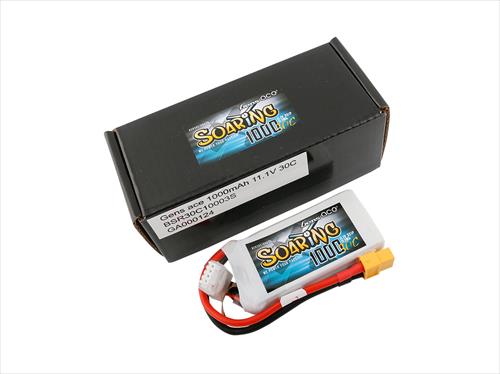 Gens Ace Soaring Series LiPo - 3S 11.1V 1000mAh 30C - XT60